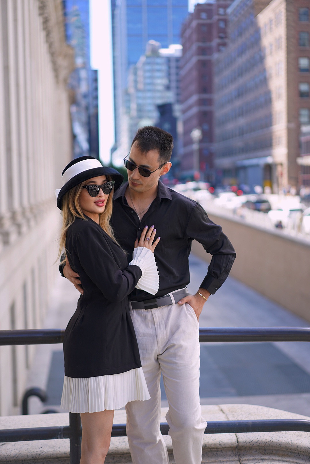 The city as their backdrop · Manhattan